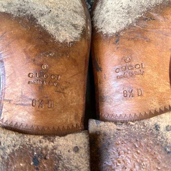 GUCCI Script Leather Loafers - Picture 9 of 9
